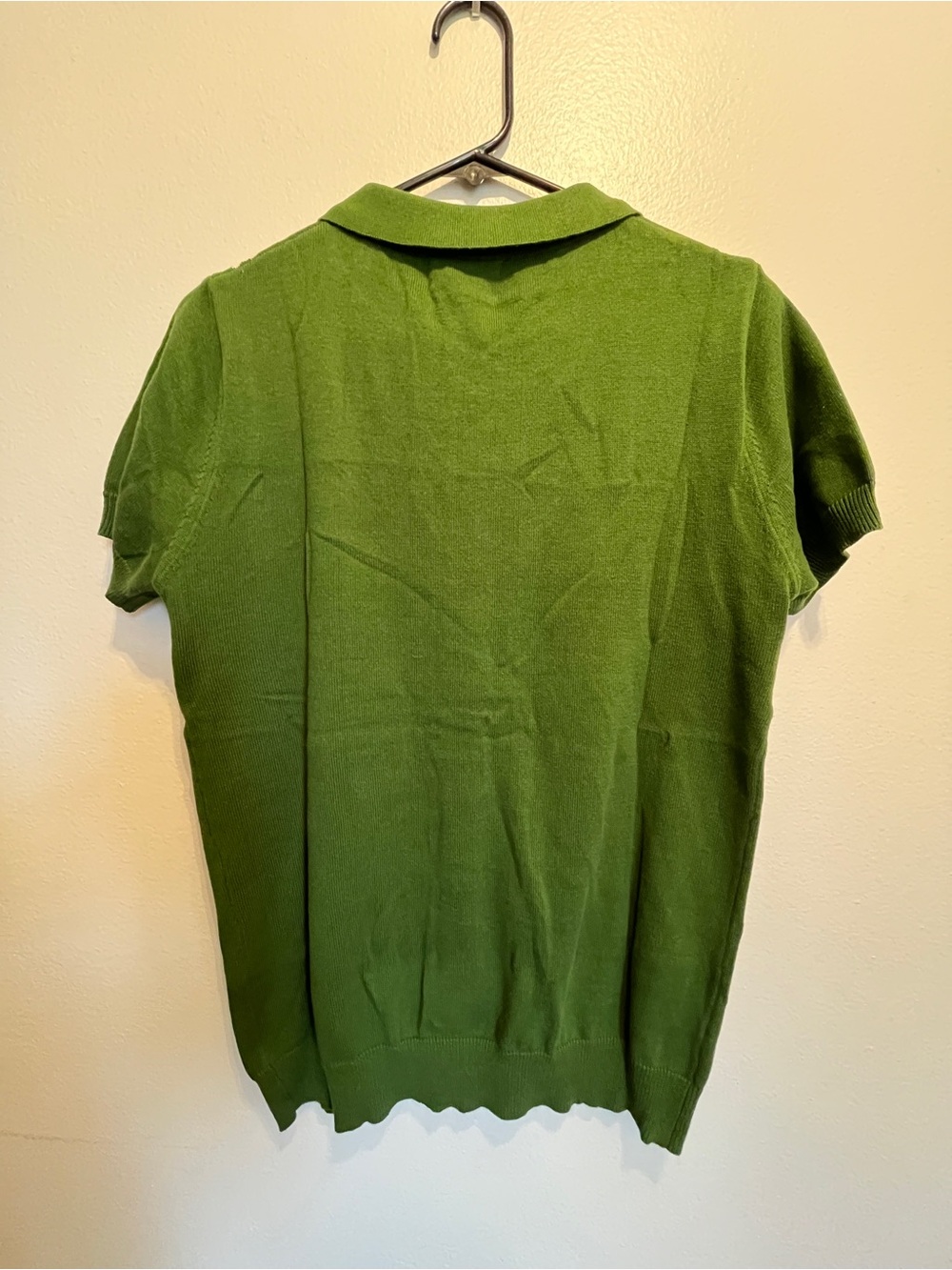 Oxknit Black Cat Green Collared SweaterShirt NWT Small - Picture 3 of 3